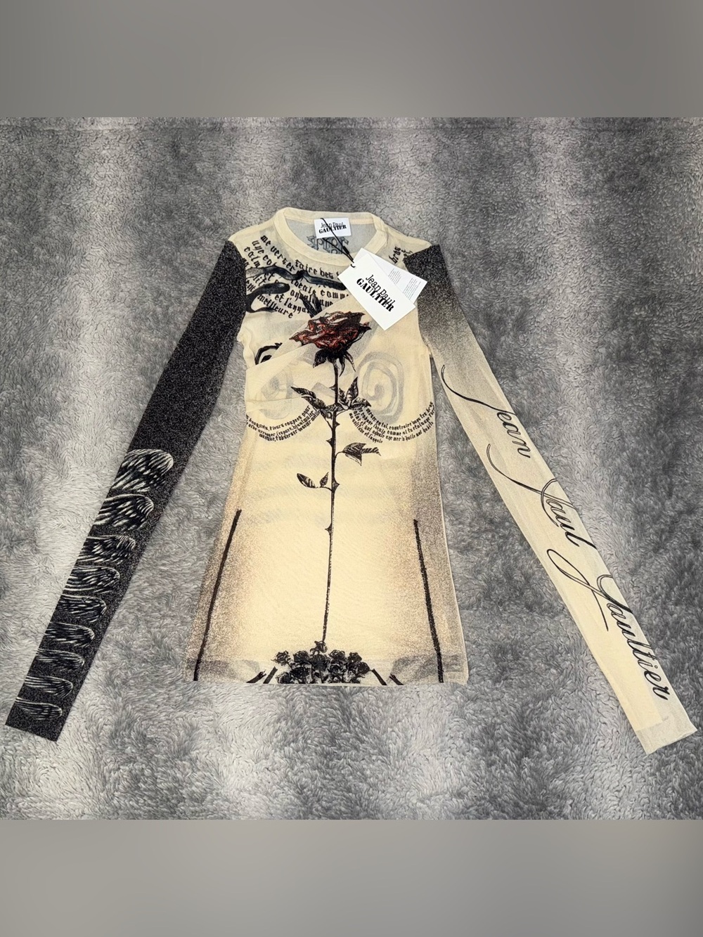 JEAN PAUL GAULTIER THE TATTOO ROSE AND BIRD TOP - Picture 2 of 10